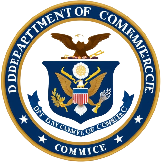 News graphic of department of commerce emoji