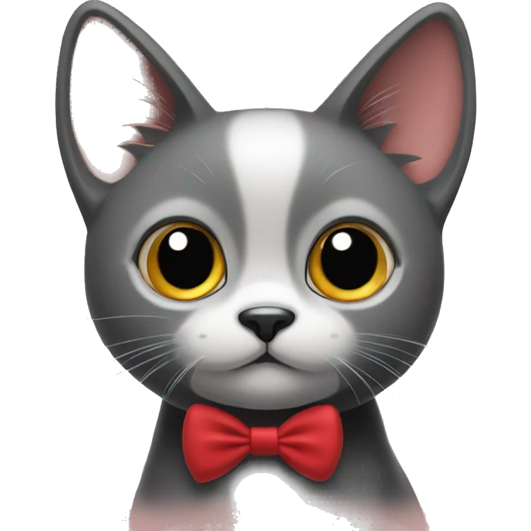 Jiji with red bow tie emoji