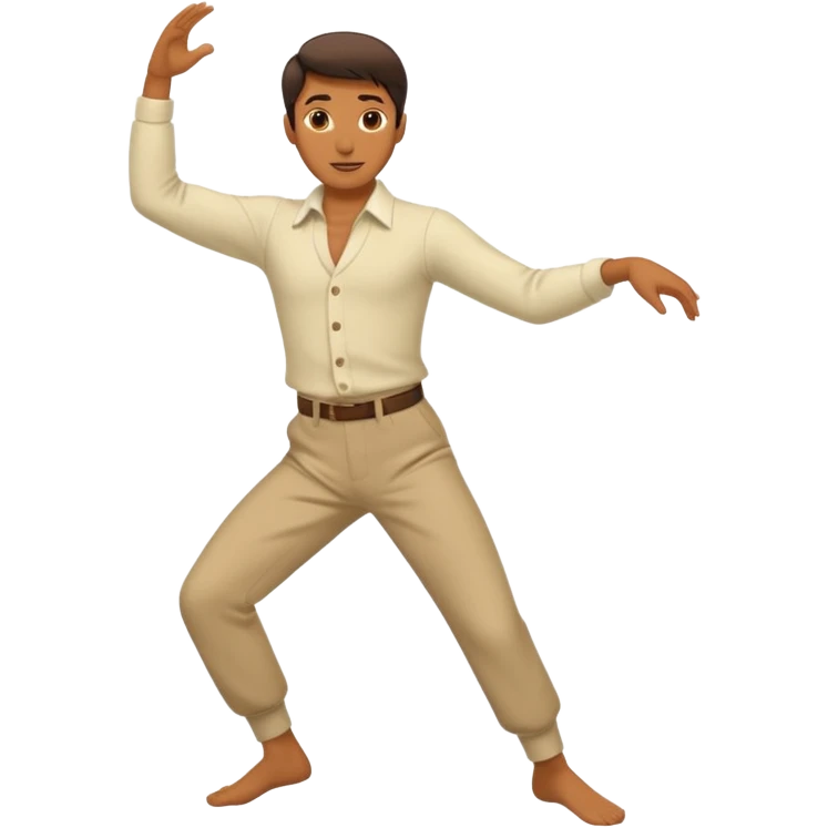 Man abnormally dancing emoji
