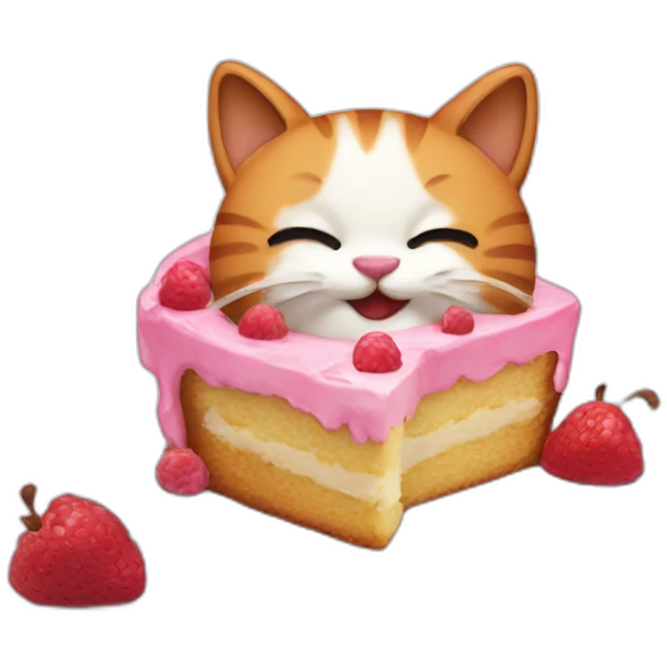 cat eat cake emoji