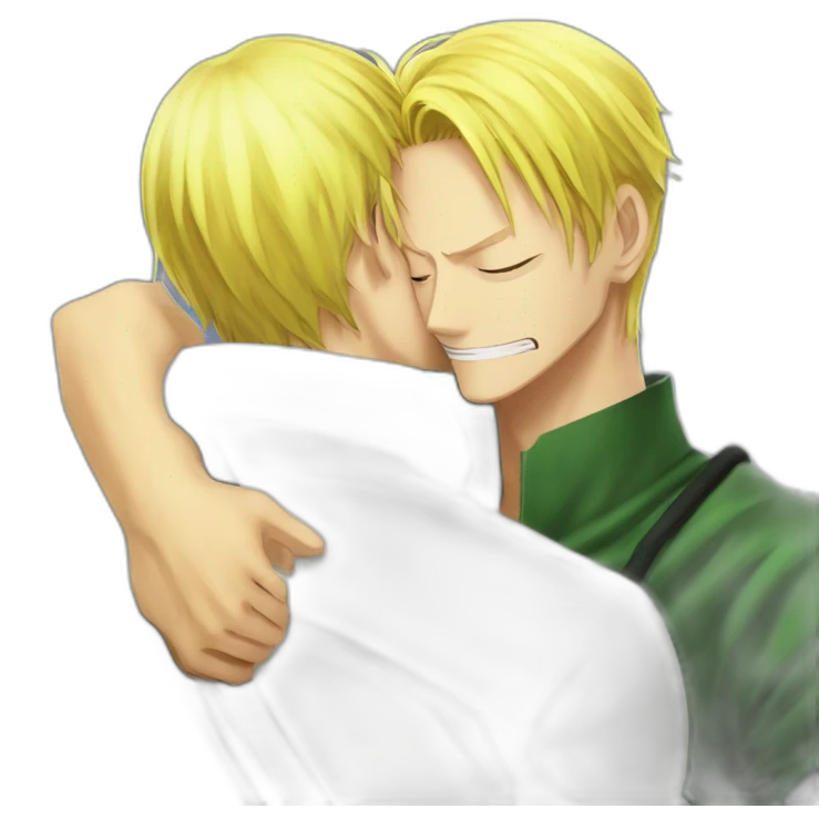 roronoa zoro embrace sanji emoji