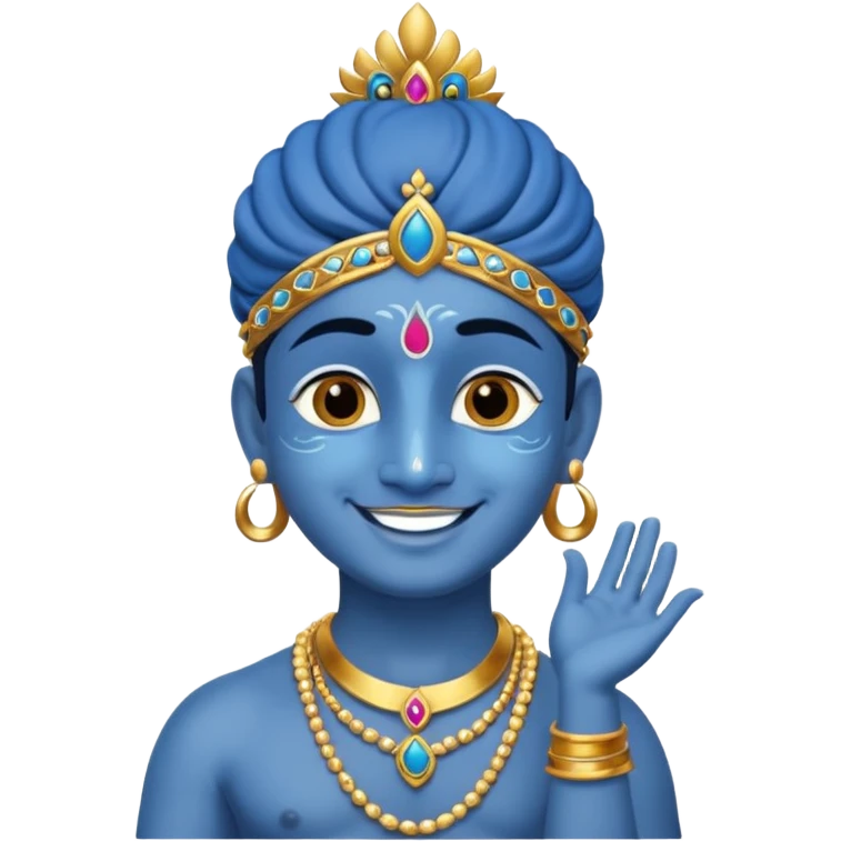 small emoji of god Krishna, which can used in  text massage  like we used other  emoji