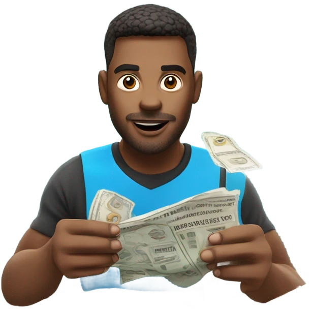 Man who loves to bet parlays emoji