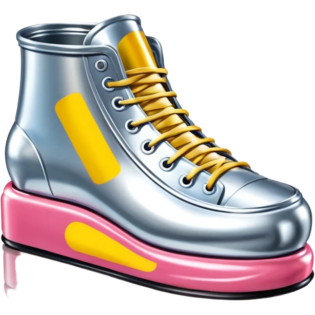 Jeff Koons style spam can shoe sculpture  emoji