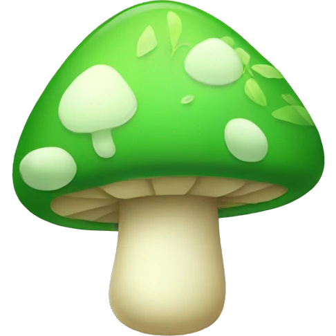 Green Mushroom with V leaves emoji