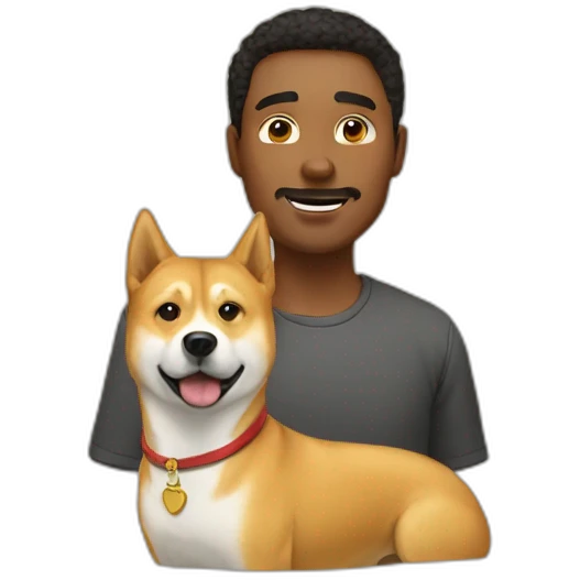a man and a doge emoji