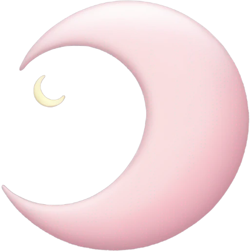 Light pink crescent moon  emoji