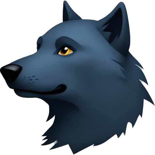 Wolf silhouette emoji