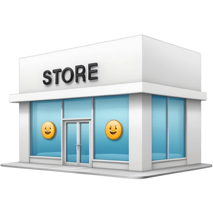 modern shop with the word store in the sign emoji
