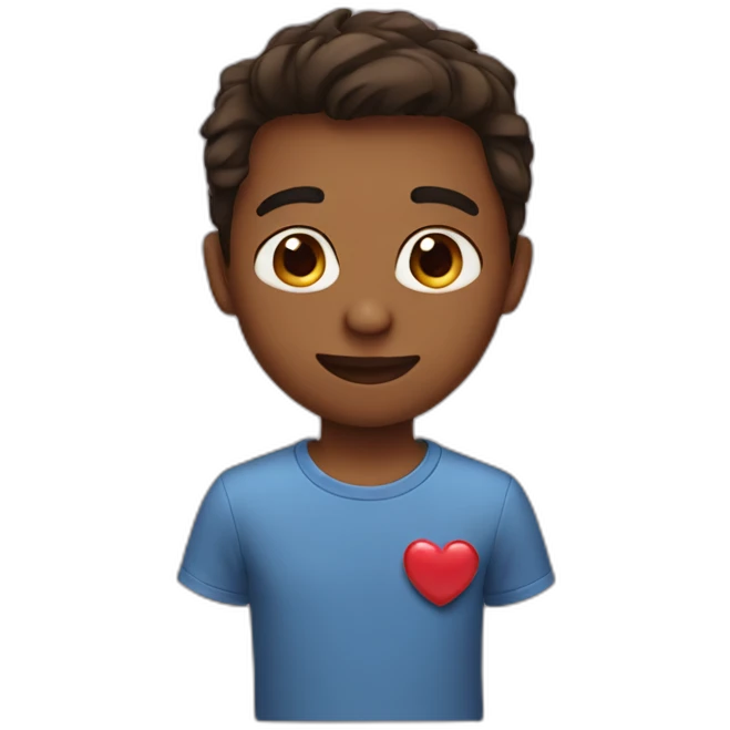 Boy with heart eyes  emoji
