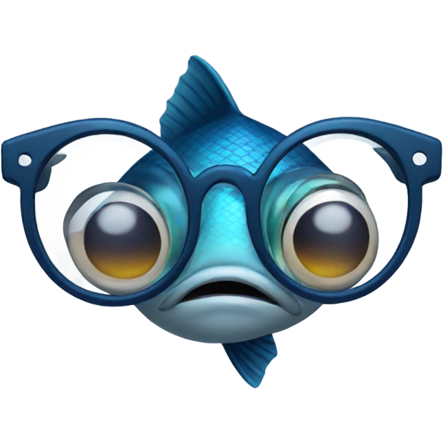 Fish with glasses emoji