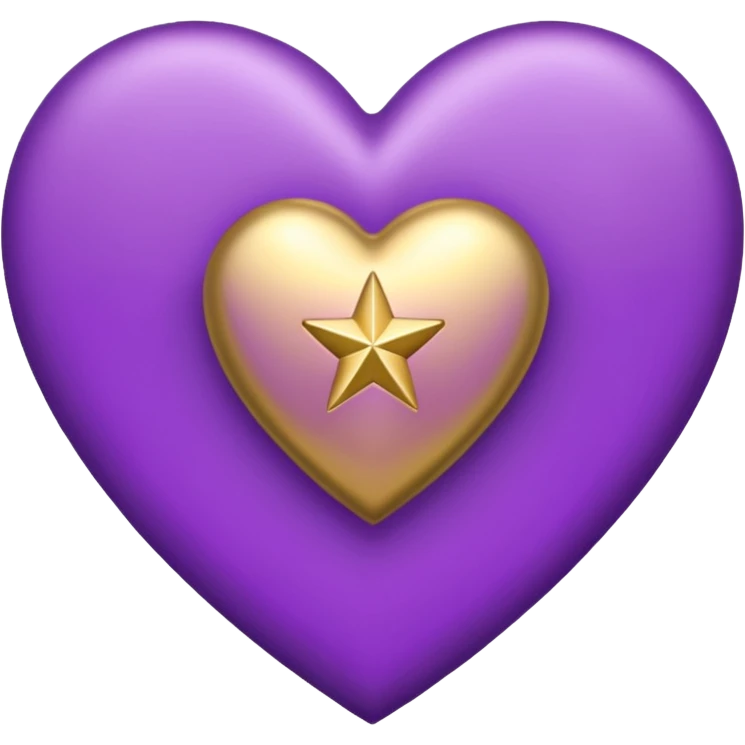 purple heart with a star pattern emoji