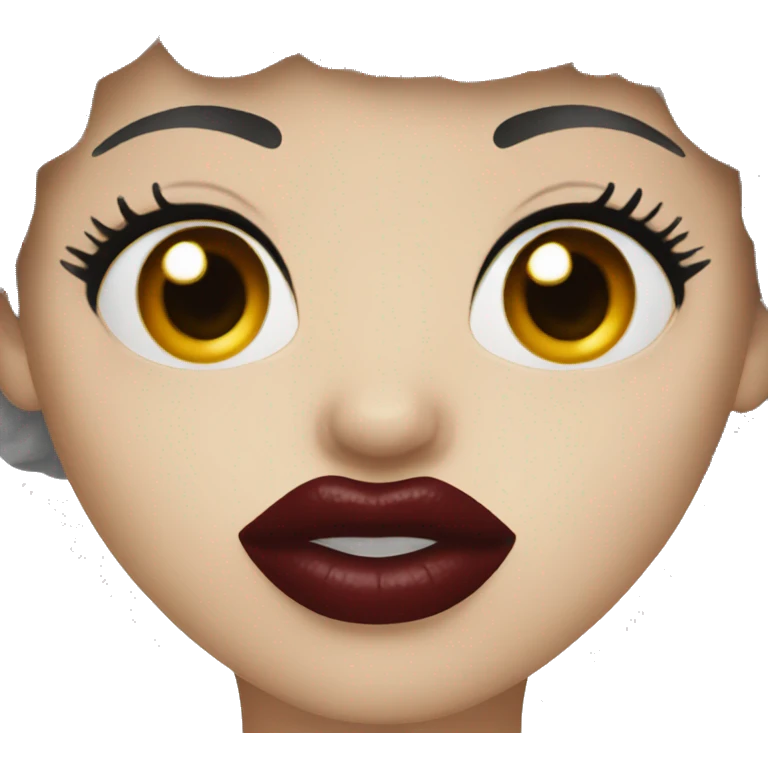 Dark red lipstick  emoji