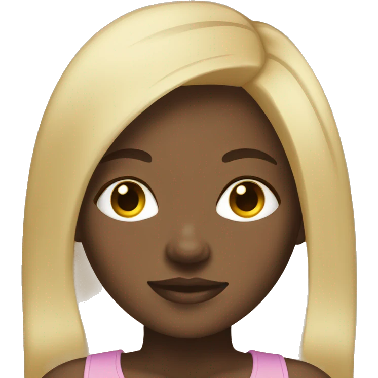 A light skin black girl with blonde hair emoji