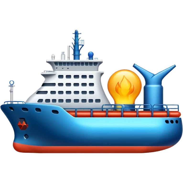 create an ultra realistic liquefied gas ship emoji