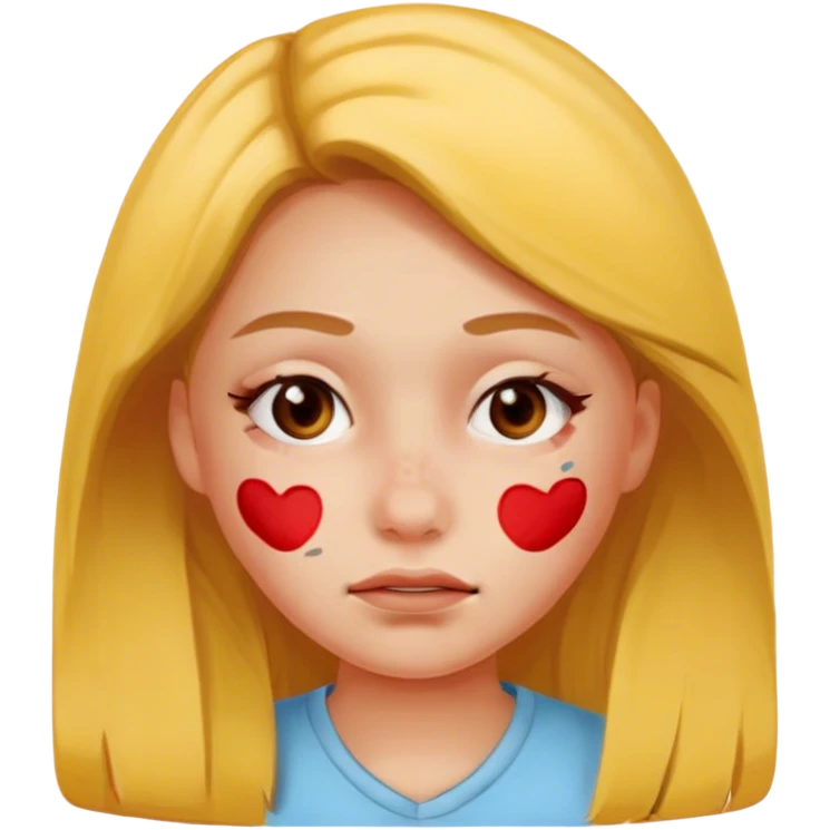Pimple patch on girl’s face  emoji