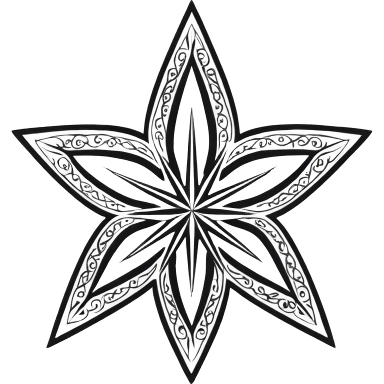  calligraphy star drawing emoji