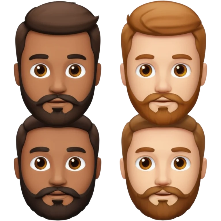 different beard emoji