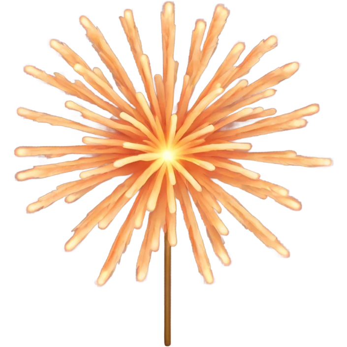 Peach colored firework emoji