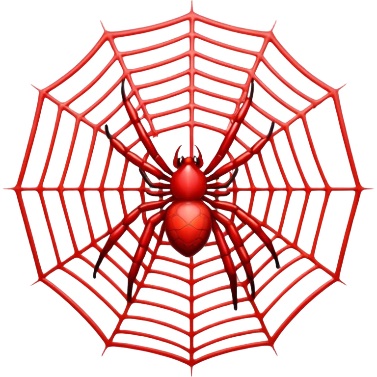 Red spider web emoji