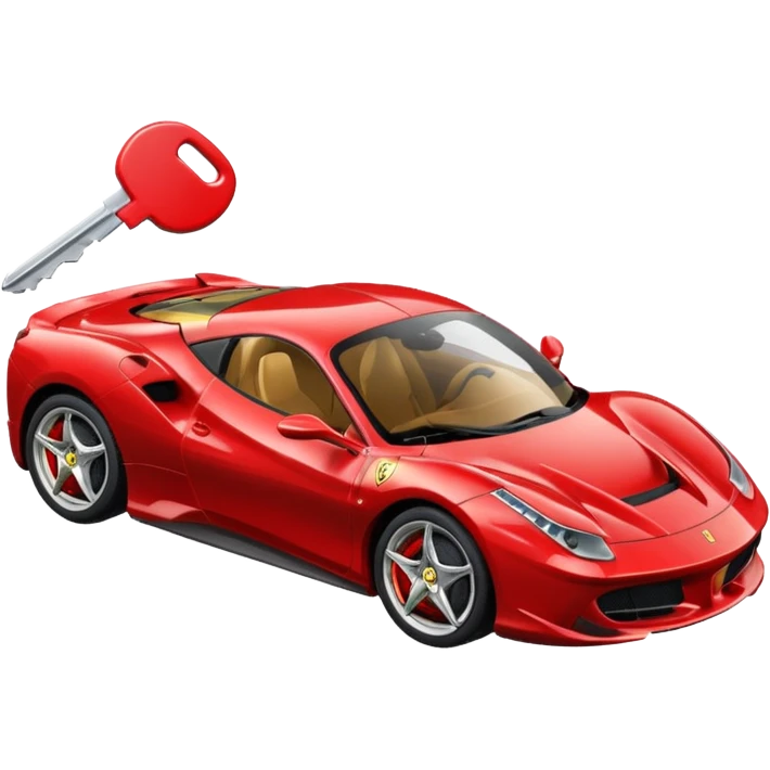 red Ferrari key emoji