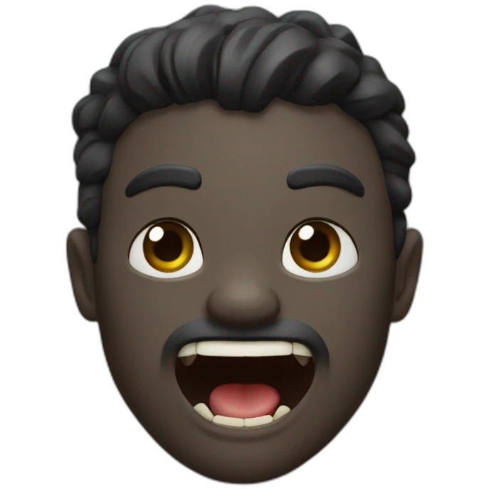 Grosse bite de noir emoji