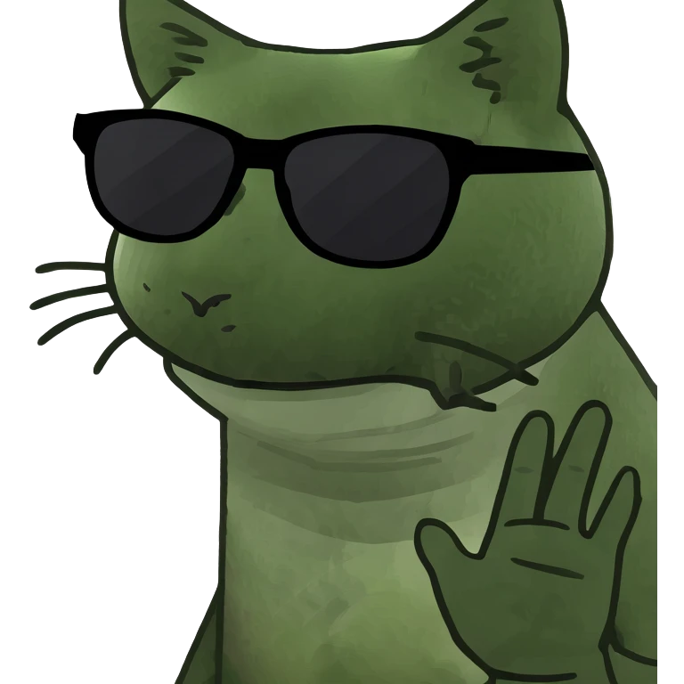 Cat with sunglasses emoji