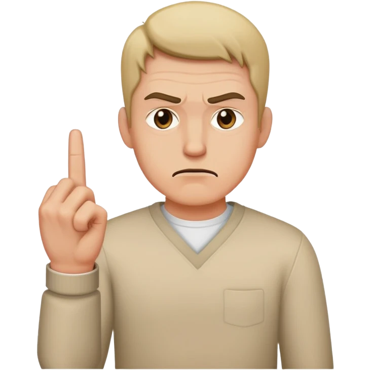 man with middle finger  emoji