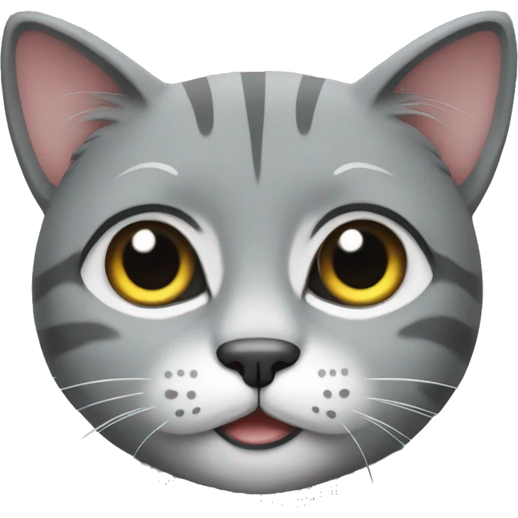 A grey cat emoji