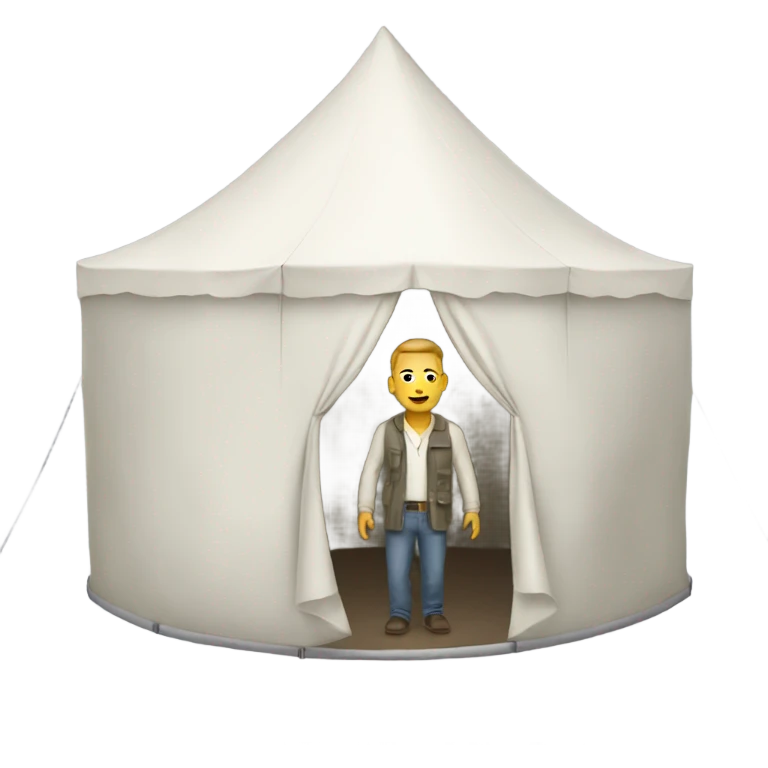 White tent man emoji