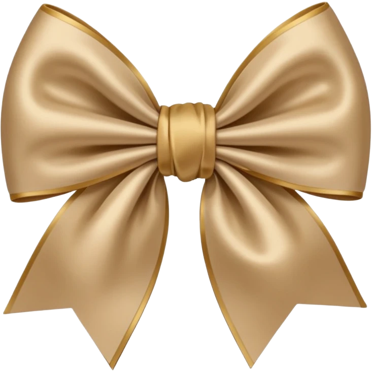 Beige bow emoji