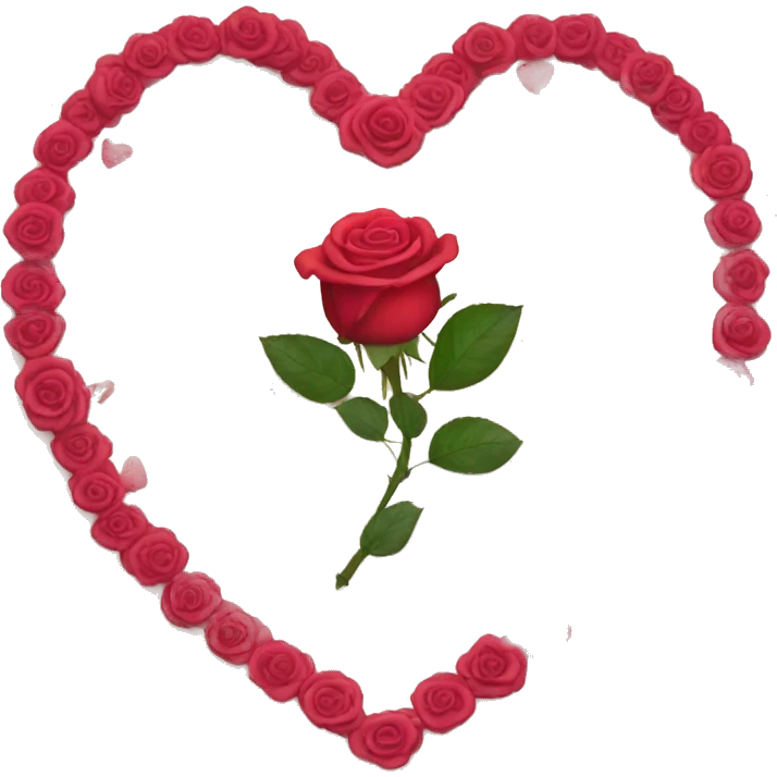Rose heart emoji