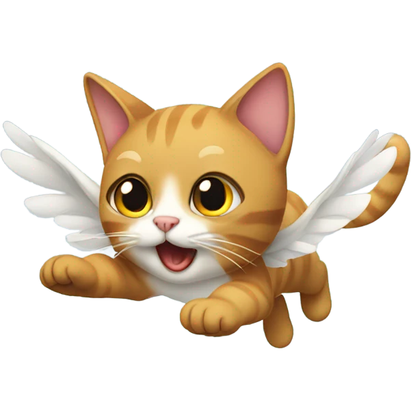 cat flying emoji