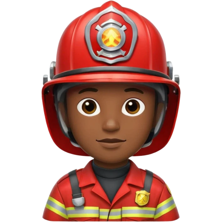 helmet fireman in unfiorm emoji