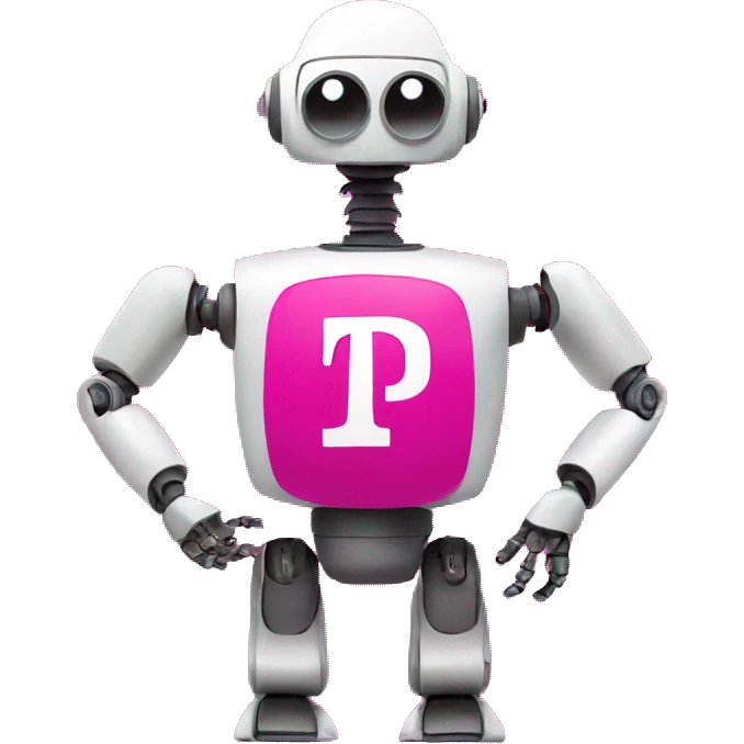 robot holding logo T-mobile emoji