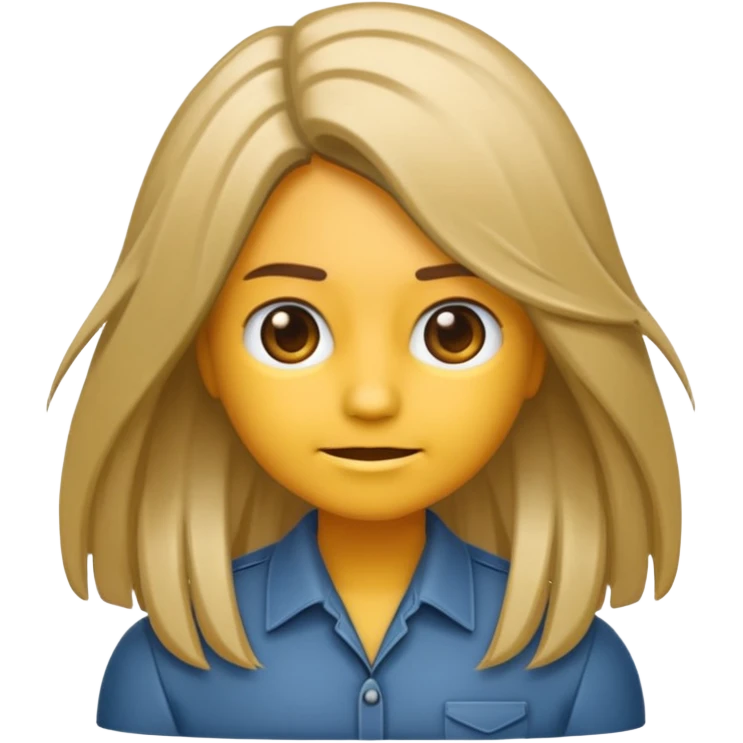 emoji de una persona que le estan haciendo mechas californianas emoji