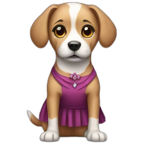 dog in a dress emoji
