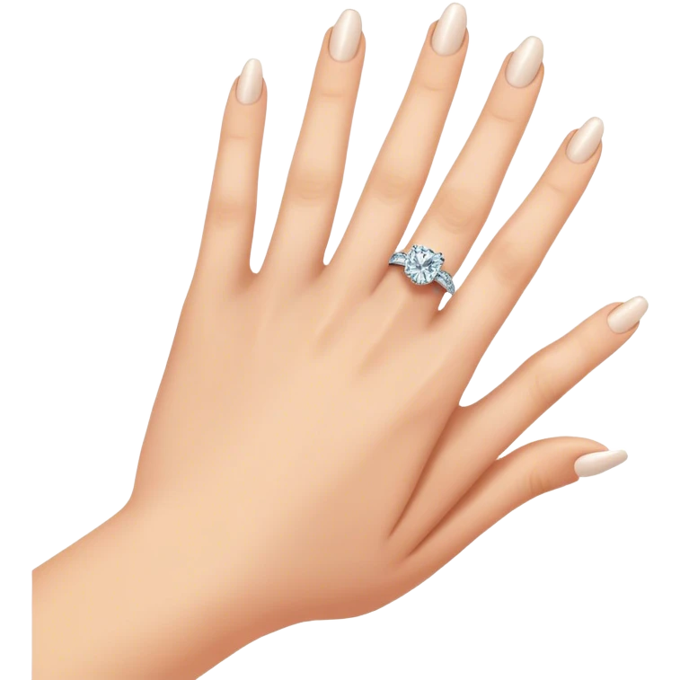 Hand with engagement ring  emoji