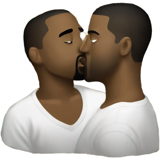 kanye west kissing kanye west emoji
