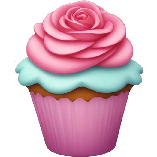 cupcake rose emoji