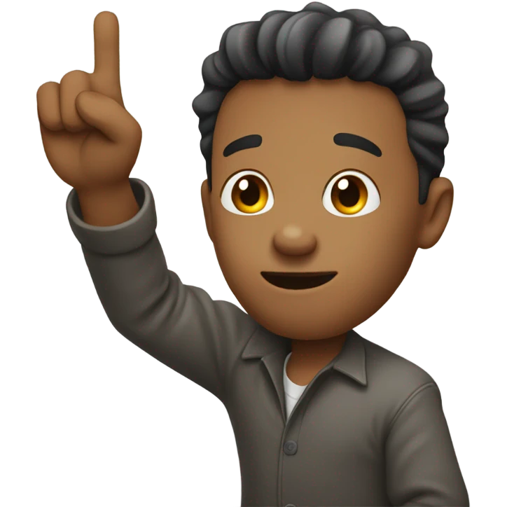 Guy with 2 fingers up emoji