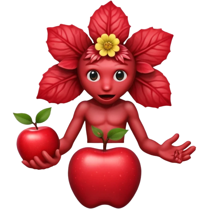 Stranger things demogorgon flower head apple ios emoji format emoji