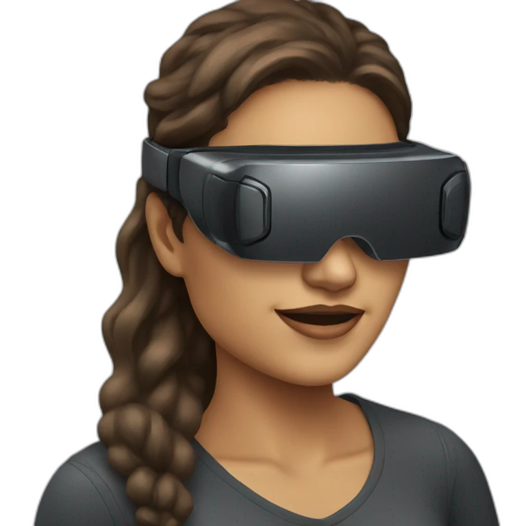 woman wearing virtual reality glasses emoji