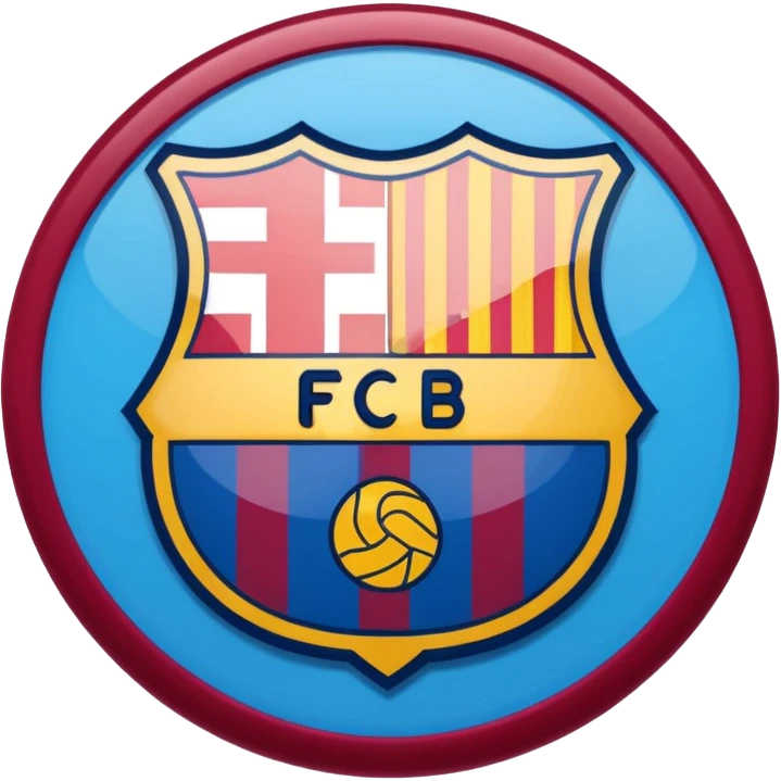 FC Barcelona logo emoji