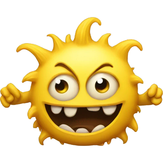 Yellow Crazy Monster emoji