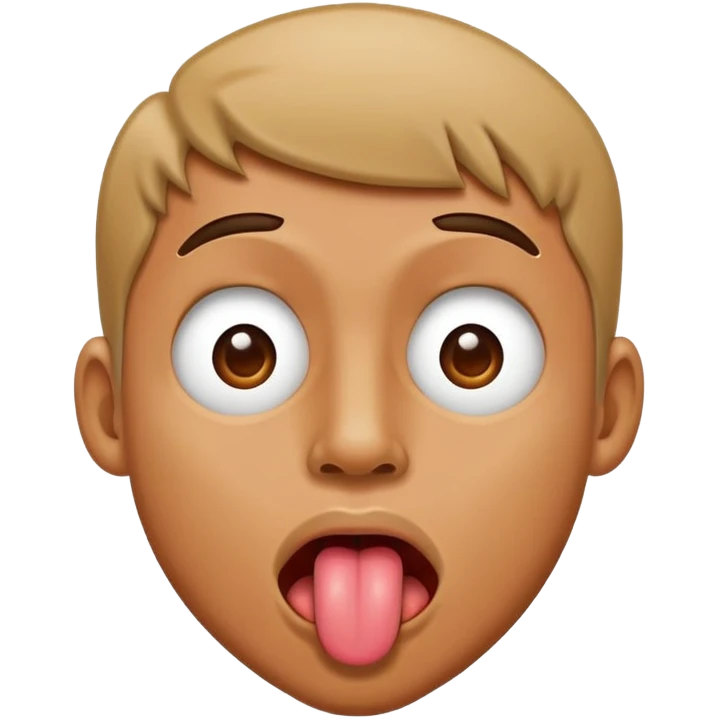 profile view of a man sticking his tongue out, facing left emoji
