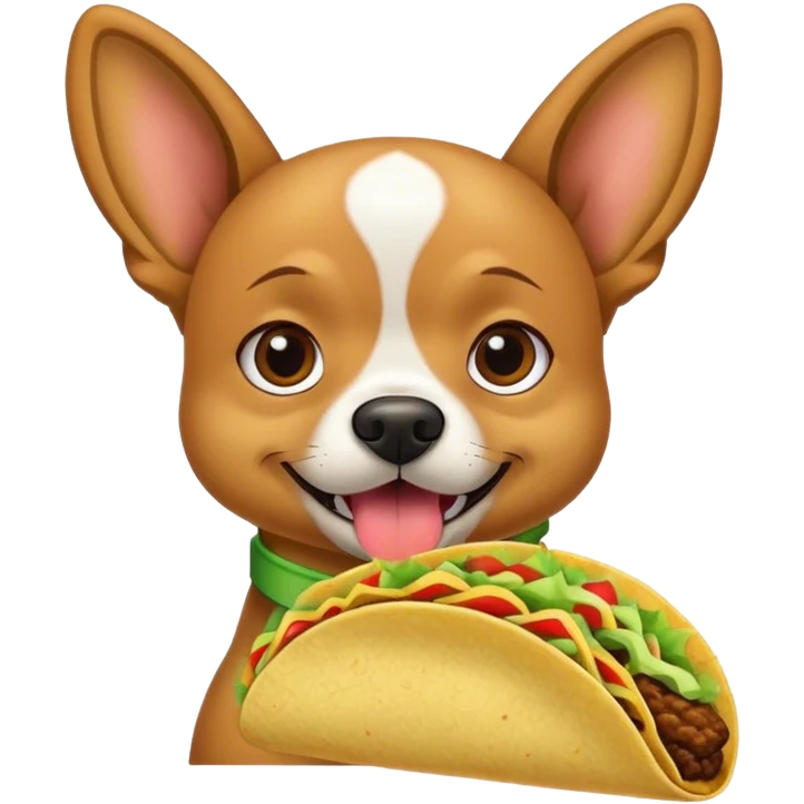 Dog eating tacos emoji