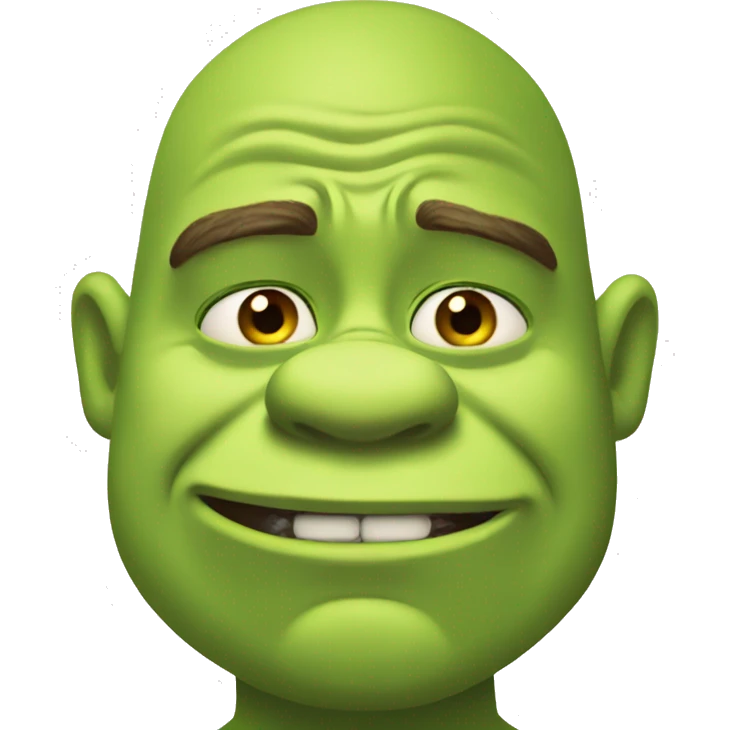 Dumb shrek with hand over face emoji
