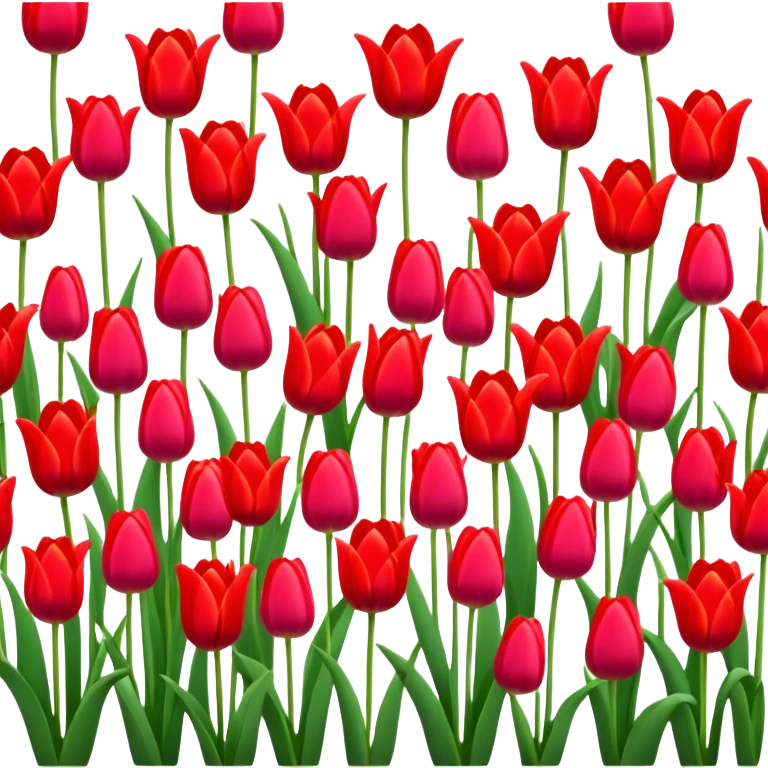 Tulips – Cinematic Realistic Tulips, depicted as a vibrant field of blooming tulips in brilliant hues, each delicate petal catching dewdrops under soft, natural spring light, rendered with detailed textures and a dreamy, picturesque glow. emoji