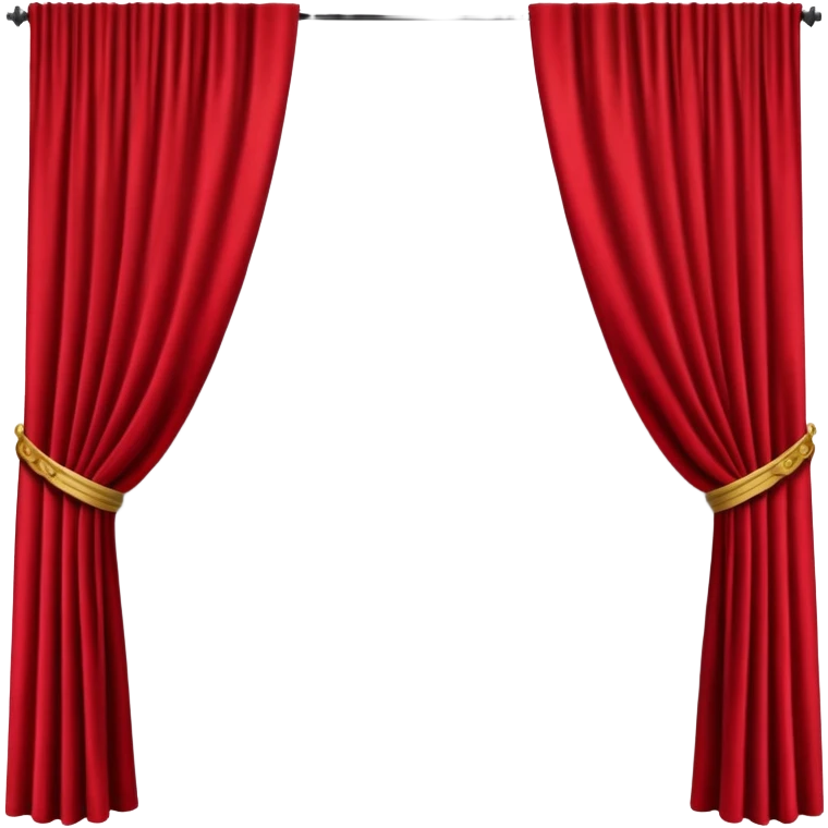 Theater curtains opening with spotlight emoji